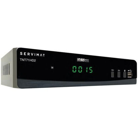 Décodeur TNT HD DVB-T2 – Réception de chaînes en qualité HD – Sortie HDMI – Port USB pour enregistrement – TNT71HD2 – Servimat