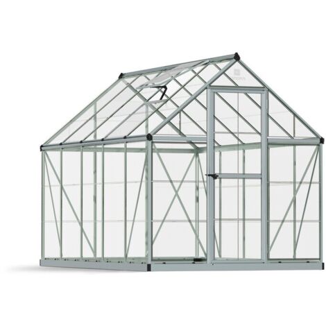 Canopia By Palram – Serre de jardin polycarbonate 5.6m² – Aluminium résistant à la rouille – Panneaux UV – Ventilation efficace – 701627