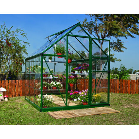 Canopia By Palram – Serre de jardin polycarbonate 3,4 m² – Cadre aluminium résistant – Panneaux transparents pour 90% de lumière – Ventilation optimisée