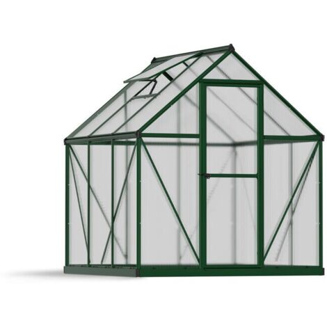 Palram – Serre de jardin polycarbonate 3.4m² – Résistante aux UV et aux intempéries – Structure en aluminium – 701632