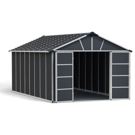 Abri de jardin 11x17.2 pieds gris anthracite avec plancher - Palram - 705723 (1/5)