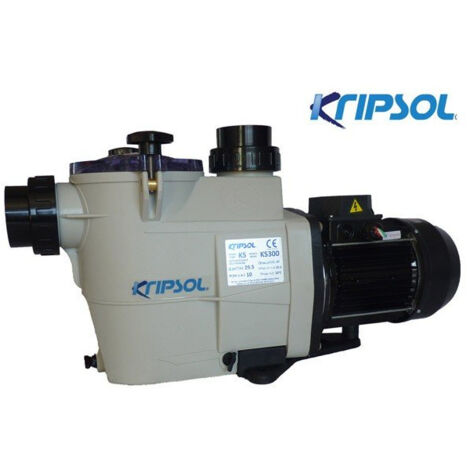 Kripsol – Pompe de filtration pour piscine – Débit 29,5 m³/h – Monophasé 3 CV – Compatible eau salée – Garniture inox 316