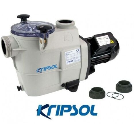 Kripsol – Pompe de filtration 11,5m³/h pour piscine – Débit max 11,5 m³/h – Puissance 0,75 CV – Compatible eau salée – KS75T