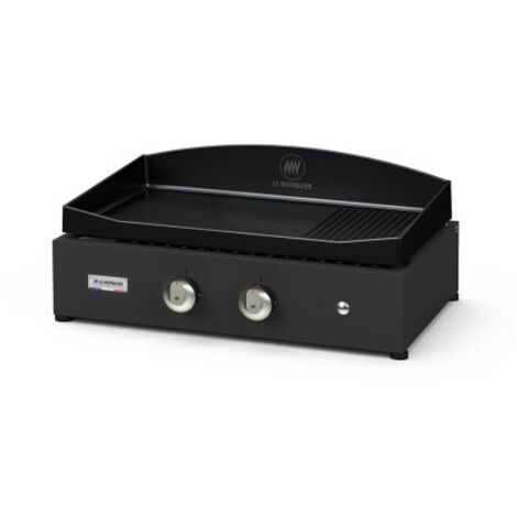 Plancha gaz 5400w plaque fonte émaillée 60 x 40 cm - Le Marquier - PLVP260EV2