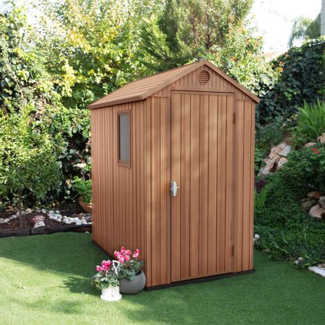 Keter – Abri de jardin en polypropylène renforcé 130x192x198 cm – Ventilation intégrée – Plancher inclus – Assemblage simple