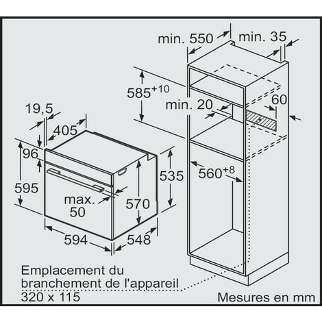 Four Intégrable Multifonction 71l 60cm A Pyrolyse Inox - Bosch - Hbg5780s6