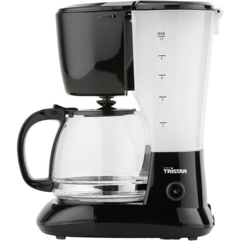 Tristar – Cafetière filtre 1,25 L pour 10 à 12 tasses – Verseuse en verre – Système anti-goutte – Arrêt automatique 40 min – Plastique noir - S247282 (1/10)