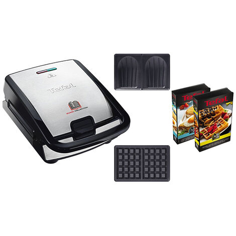 Croque-gaufre snack time happiness sw341112 noir/blanc Tefal