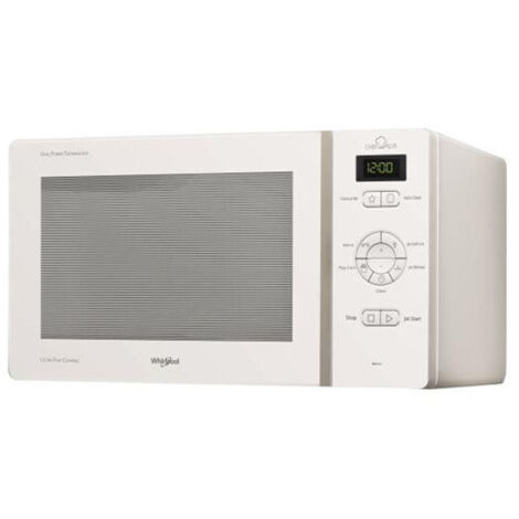 Whirlpool – Micro-ondes à poser 25L 800W blanc – 7 niveaux de puissance – Fonction Jet Defrost pour décongélation rapide – Nettoyage Auto Clean
