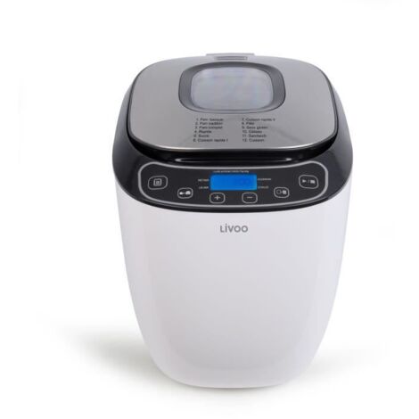 Machine à pain 0.9kg 550w blanc - Livoo - DOP218