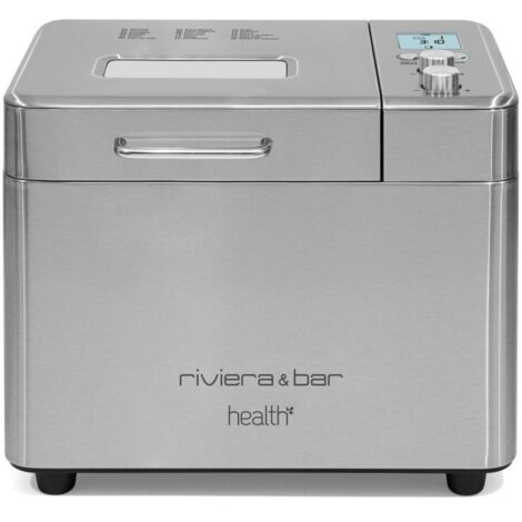 Machine à pain 1kg 500W inox – 18 programmes dont sans gluten – Panneau de commandes intuitif – Départ différé jusqu'à 15h – Riviera & Bar - qmp440