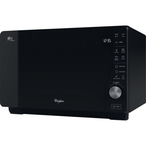 Whirlpool – Micro-ondes encastrable 25L 800W avec gril et cuisson vapeur – Plat Crisp pour croustillant – MWF427BL (1/5)