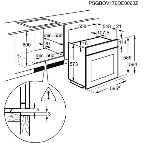 Four intégrable multifonction 72l 60cm a+ pyrolyse inox - Electrolux - eoe7p11x