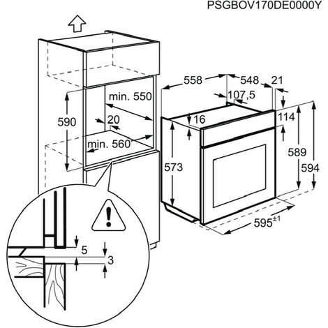 Four intégrable multifonction 72l 60cm a+ pyrolyse inox - Electrolux - eoe7p11x