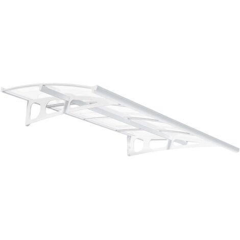Palram – Marquise transparente 139x223,5cm blanc – Panneaux résistants aux UV – Structure en aluminium et acier galvanisé – 703400