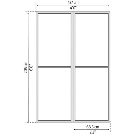 Set de portes moustiquaires blanc pour pergola fermée - Palram - 703555 (1/6)