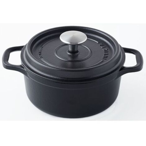 Invicta - Cocotte ronde Invicta 20 cm Noire (1/2)