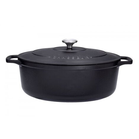 Cocotte ovale en fonte émaillée 33cm noire sublime - Chasseur - puc473301