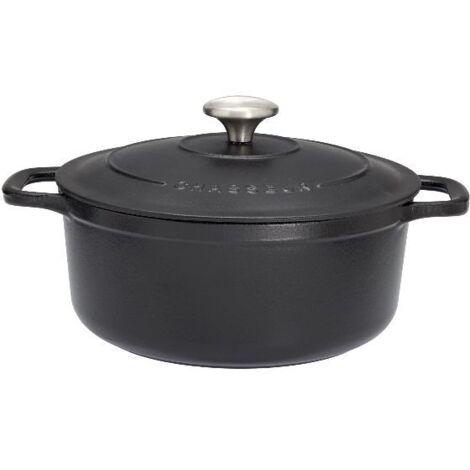Cocotte ronde fonte émaillée 20cm noir - Chasseur - puc472001 (1/3)