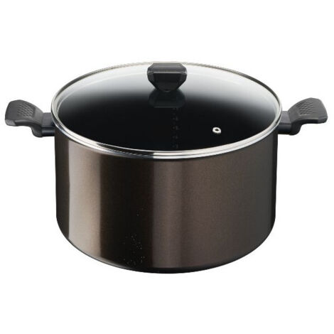 Marmite aluminium 30cm + couvercle en verre - Tefal - b5546902