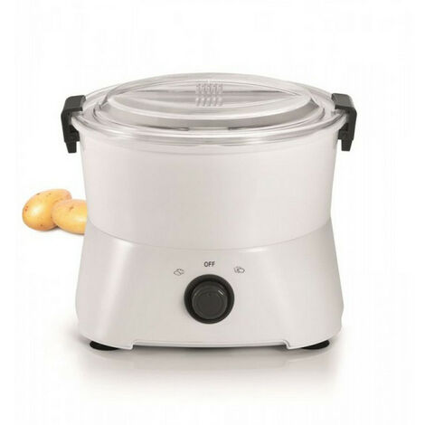 Eplucheuse à pommes de terre 85W – Épluchage rapide jusqu'à 1 kg – Accessoire essoreuse inclus – Pour salade bien essorée – Nature&Saveurs