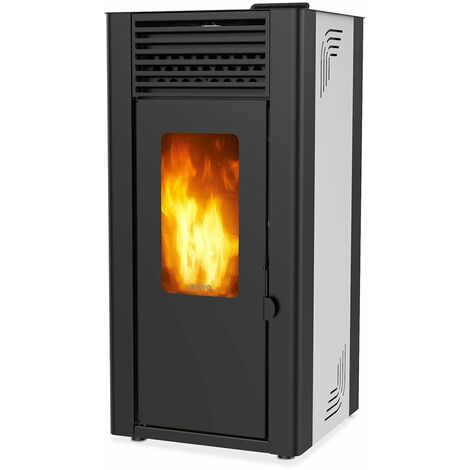 Supra – Poêle à granulés de bois 11,9 kW blanc – Autonomie jusqu'à 33 heures – Capacité réservoir 30 kg – Classe énergétique A+ – Ventilateurs performants