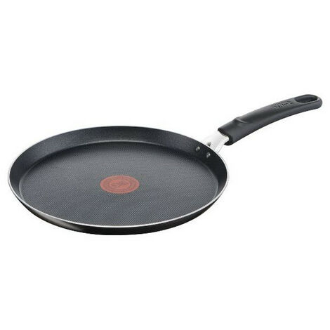 Tefal – Poêle à crêpe 25 cm antiadhésive – Revêtement en titanium – Compatible tous feux sauf induction – Indicateur de température Thermo-Signal® - B5541002
