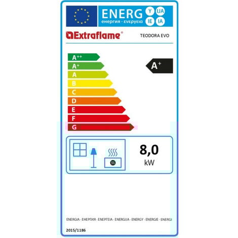 Poêle à granulés 8kw noir - Nordica Extraflame - 1275002
