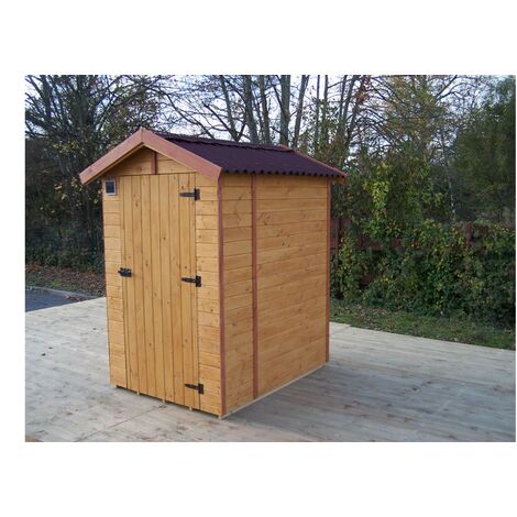 Abri wc en panneaux 1.35 m² bois naturel - Habrita - ED1414WC