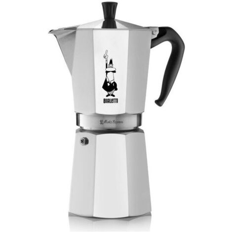 Cafetière italienne Moka Express 0,9 L – Aluminium noir – Prépare jusqu'à 18 tasses – Compatible tous feux sauf induction – Bialetti