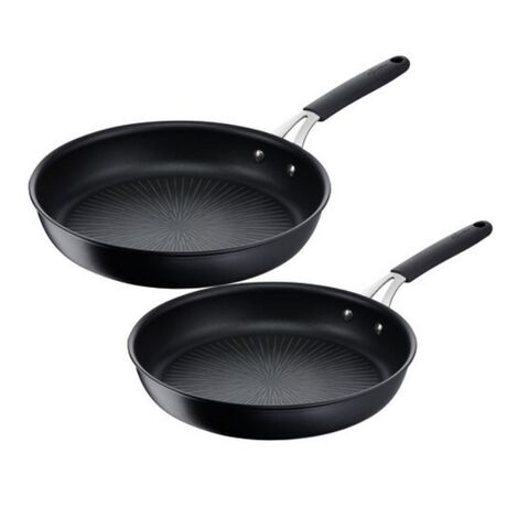 Lot de 2 poêles antiadhésives 24 et 28cm noir - Lagostina - 012165600002