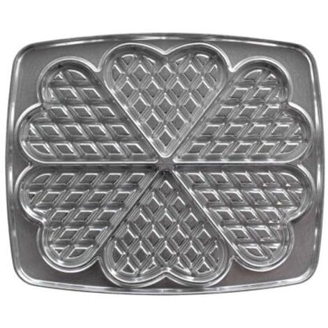 Paire de plaques pour 6 gaufres coeur pour super 2 gaufres 39111 - Lagrange - 030521