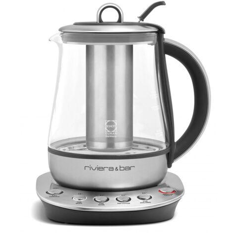 Bouilloire-théière 2en1 1.2l 1300w inox - Riviera & Bar - BTH540