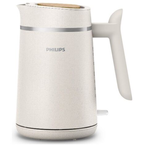 Philips – Bouilloire sans fil 1,7 L – Puissance 2200 W – Élément de chauffe dissimulé – Base 360° avec arrêt automatique – Design écologique - HD9365