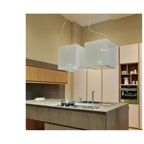 Hotte décorative îlot 42cm 450m3/h blanc - Falmec - RUBIK2110