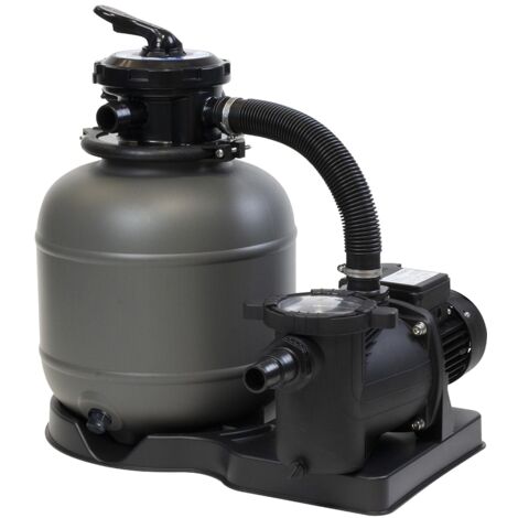 Groupe de filtration piscine hors sol – Filtre à sable 6 m3/h – Pompe 400W – Volume 20-25m3 – Vanne 6 voies – Planet Pool (1/3)