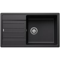 Blanco – Évier 1 bac 86cm silgranit noir – Grande cuve profonde – Finition Silgranit® – Pour sous-meuble 60cm – 526087