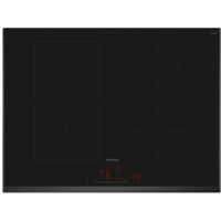 Siemens – Table de cuisson à induction 71cm 4 feux 7400W noir – Technologie PowerBoost – Encastrable – ED751HSB1E