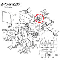 grande roue blanche de rechange pour polaris 180/280/380 - c6 - polaris - blanc