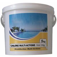 Chlore lent multi-fonctions galet 250g 5kg - Nmp - chlore multi-actions 250