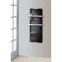 radiateur sèche serviette électrique 600w noir - 176 - chemin'arte