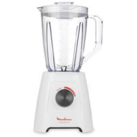 Moulinex – Blender 2L 600W blanc – Moteur haute performance – 3 vitesses – Technologie Smart Lock – Lames détachables pour nettoyage facile