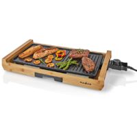 Gril de table - 6 personnes - 4 réglages de chaleur - Nedis - fcbg100fbk43