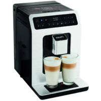 Krups – Machine à café à grain 14 bars – Système Quattro Force – 15 recettes – Réservoir amovible – Couleur métal