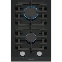 Siemens – Plaque de cuisson gaz 30cm 2 feux vitrocéramique – Puissance 4750W – Encastrable – ER3A6BI40