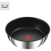 Tefal – Sauteuse inox 24cm – Acier inoxydable 18/10 – Revêtement antiadhésif Titanium x6 – Compatible induction – Empilable - L9733502