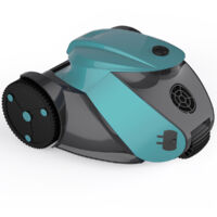 Robot nettoyeur de piscine sans fil jusqu'à 10 x 6 m – Nettoyage fond, parois, ligne d'eau – 3 moteurs – Filtration 120 microns – PSL2000007 – Poolstyle