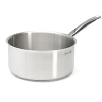 Casserole inox 24 cm – Acier inoxydable AISI 304 – Fond sandwich compatible induction – Queue ergonomique – 4 L – De Buyer