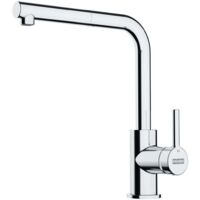 Franke – Robinet mural de cuisine avec douchette chrome – Bec extensible 360° – Fixation intégrée 1 trou – Débit 7,5 L/min
