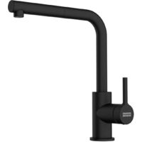 Franke – Mitigeur de cuisine noir mat avec douchette extensible – Bec rotatif 360° – Laiton – Installation facile 35mm – Gamme Lina